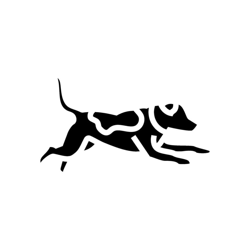 action pose dog competition show show glyph icon illustration vector