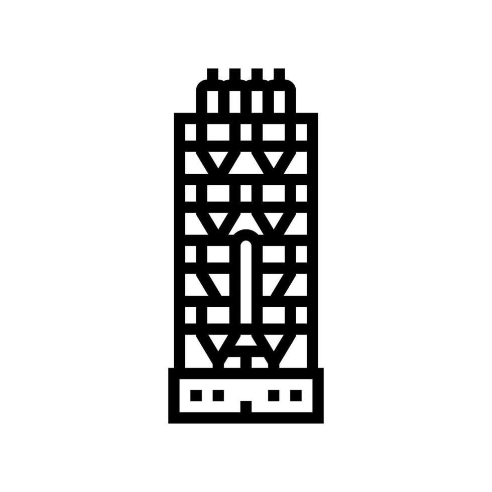 preheater tower cement production line icon illustration vector
