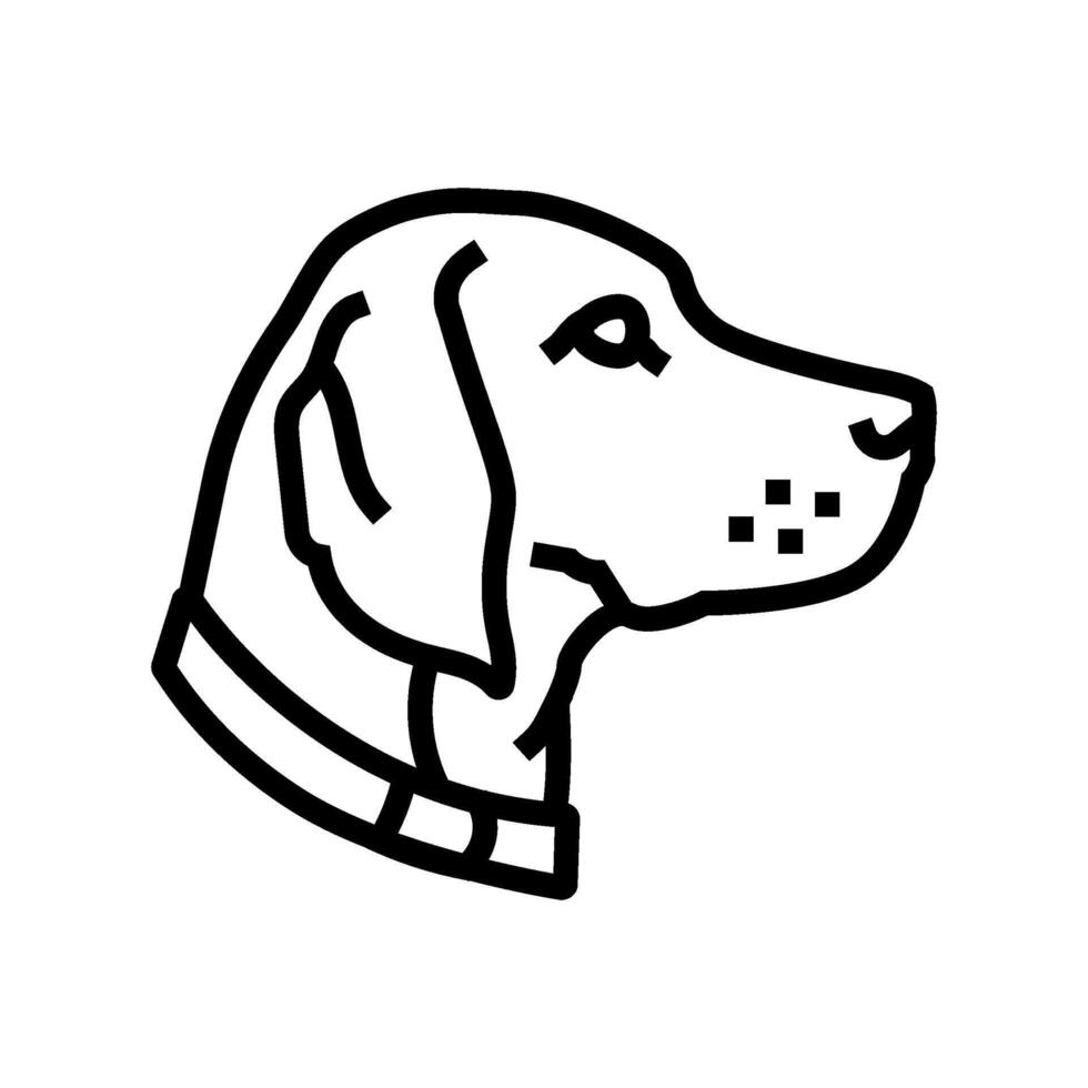 collar dog competition show line icon illustration vector