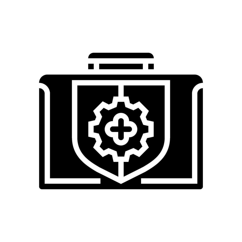 health insurance employee glyph icon illustration vector