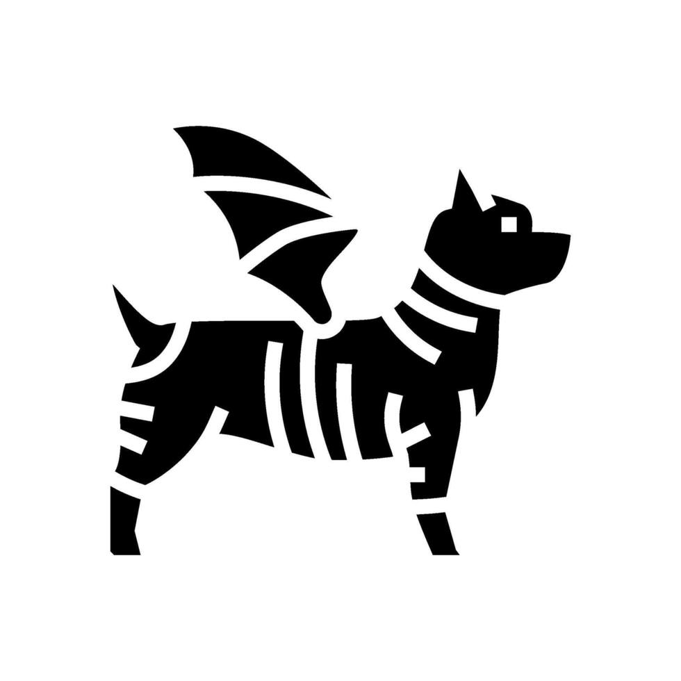 costume dog competition show glyph icon illustration vector