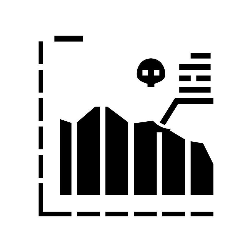 chart rate mortality glyph icon illustration vector