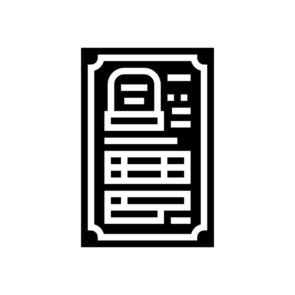 death certificate mortality glyph icon illustration vector