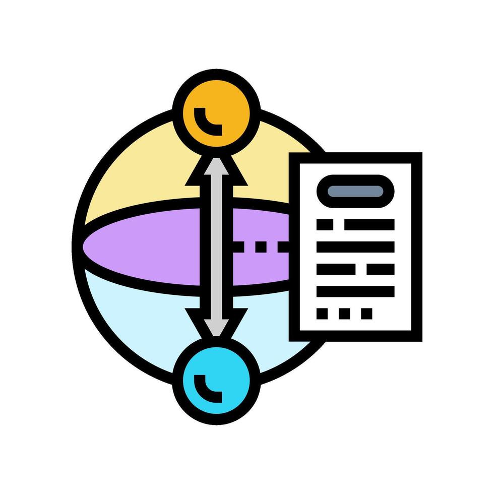 qubit measurement quantum computer color icon illustration vector