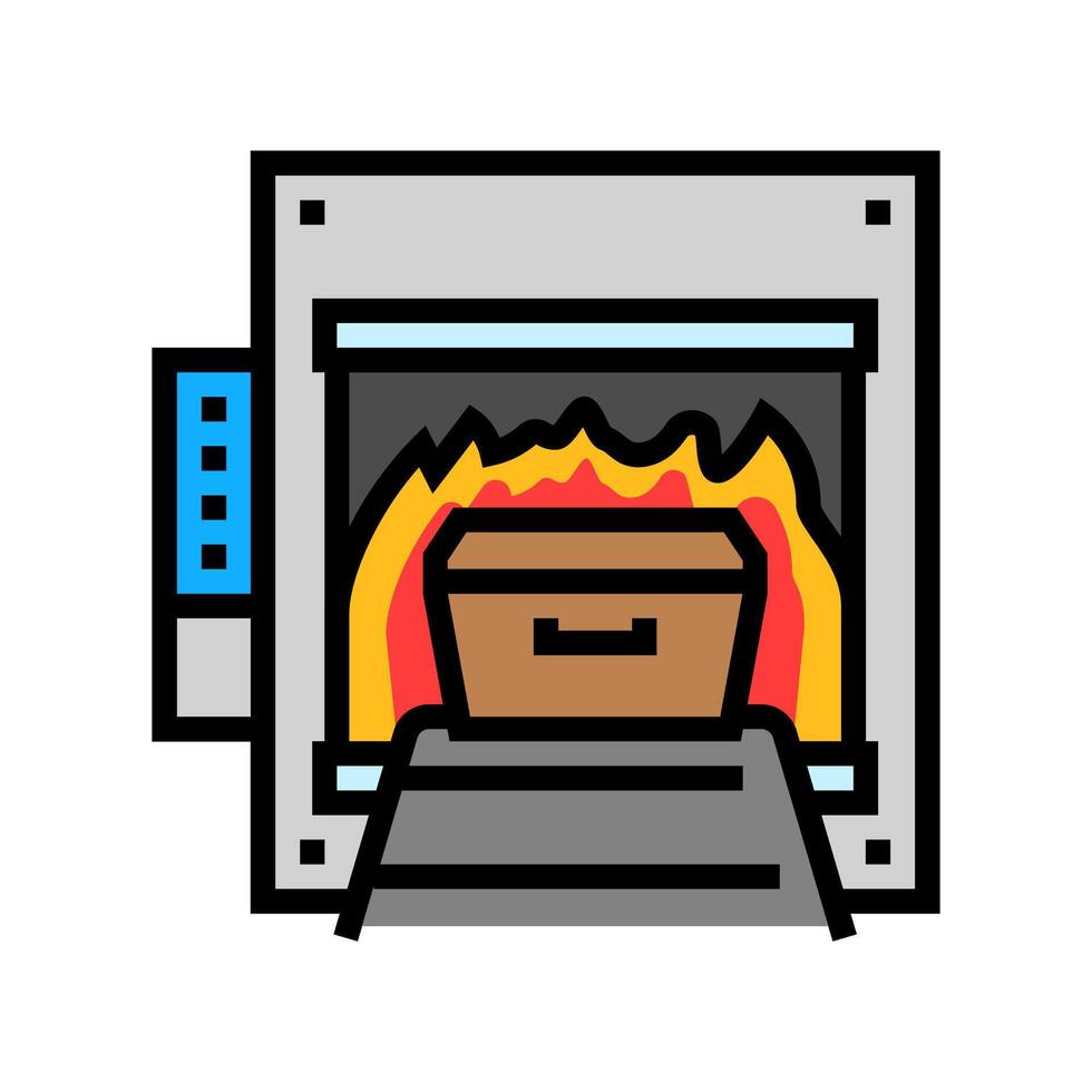 cremation mortality color icon illustration vector