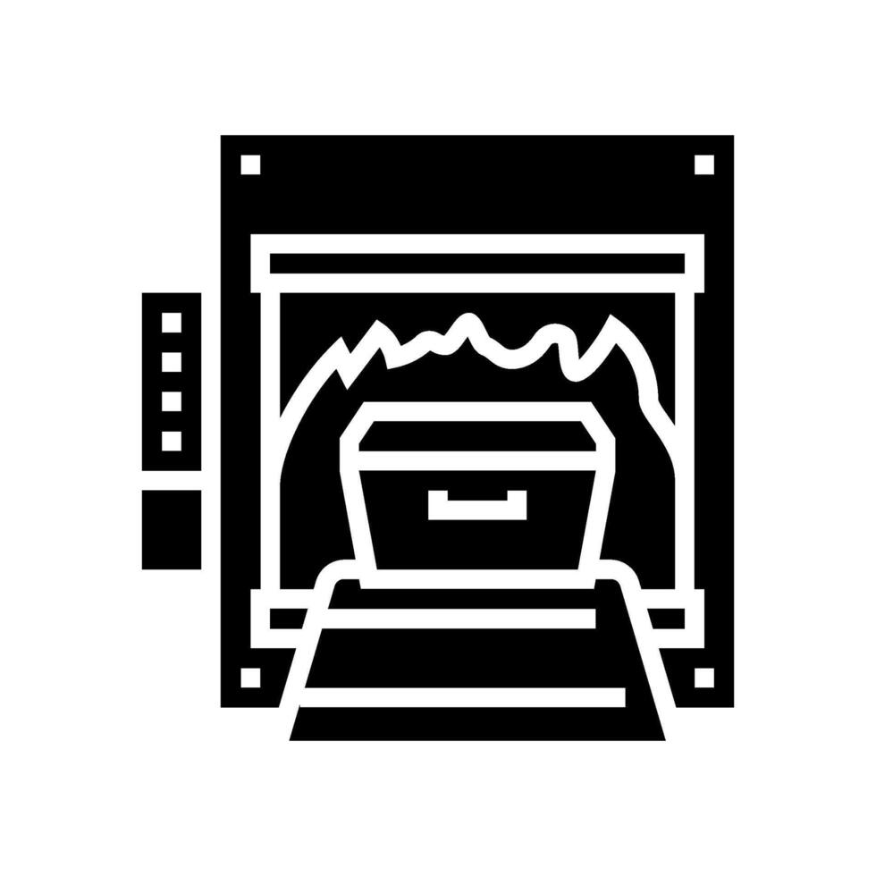 cremation mortality glyph icon illustration vector