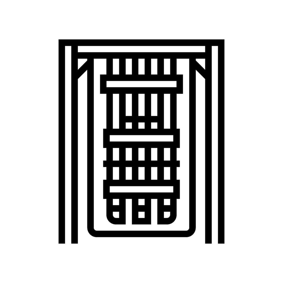 processor inside cooling chamber line icon illustration vector