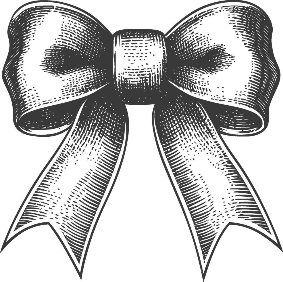 Vintage Bow Illustration for Creative Design and Artistic Projects vector
