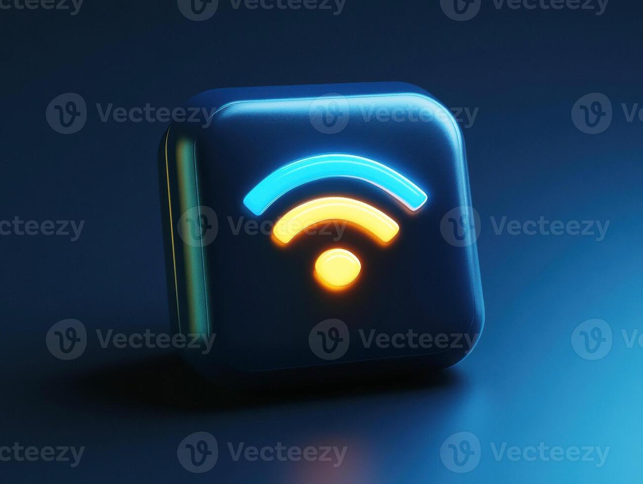 Modern wireless connectivity symbol in vibrant colors photo