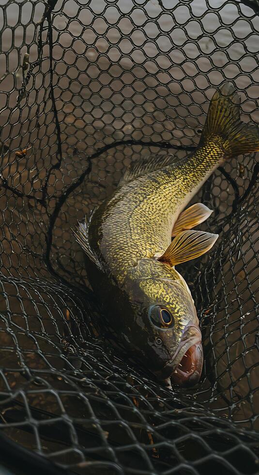 A fish in a net photo