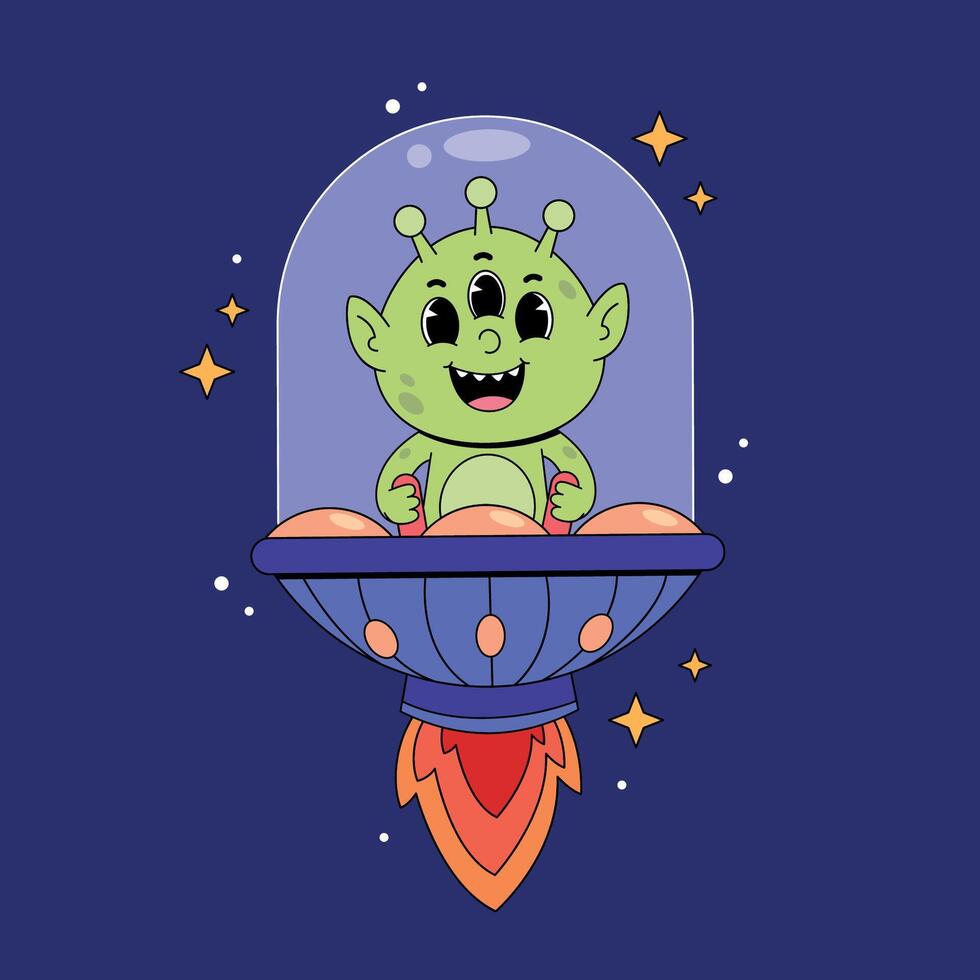 Alien in space by jimmyjimmy vector
