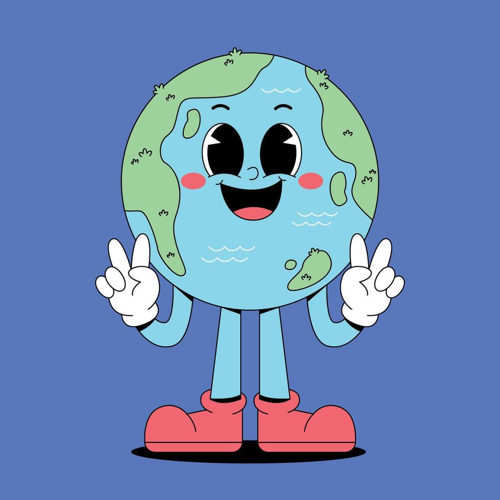 Earth day cartoon by joshua klein vector