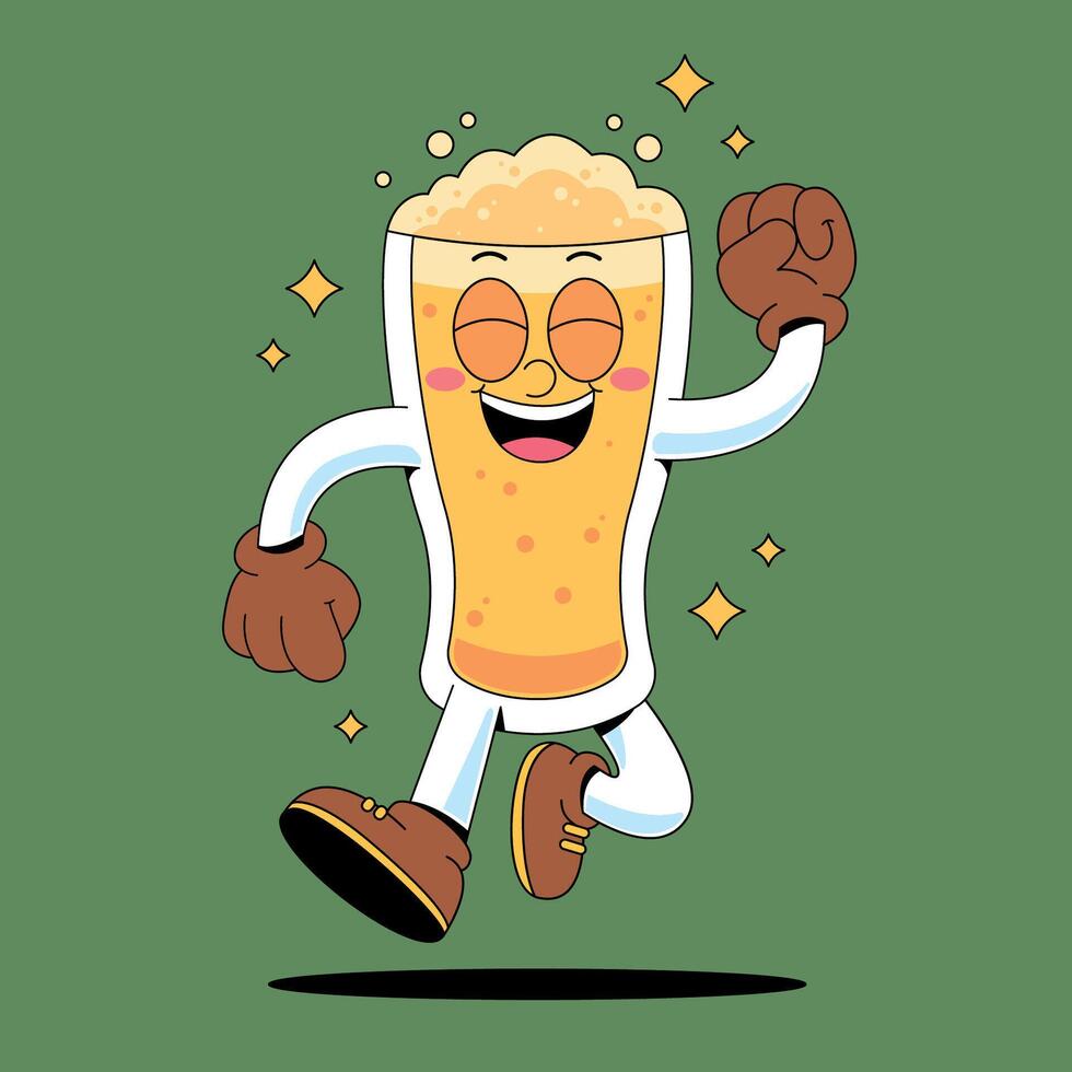 Beer running cartoon character 65965514 Vector Art at Vecteezy