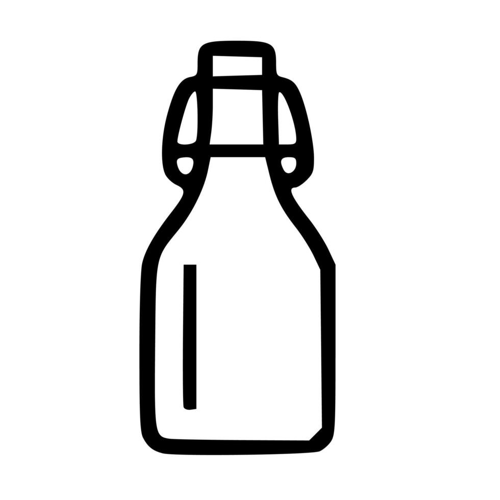Outline Bottle with Stopper Icon Design Illustration vector
