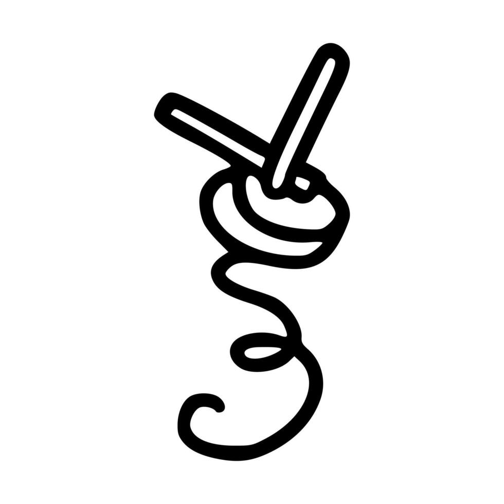Outline Handdrawn Springy Toy Coil Icon Design vector