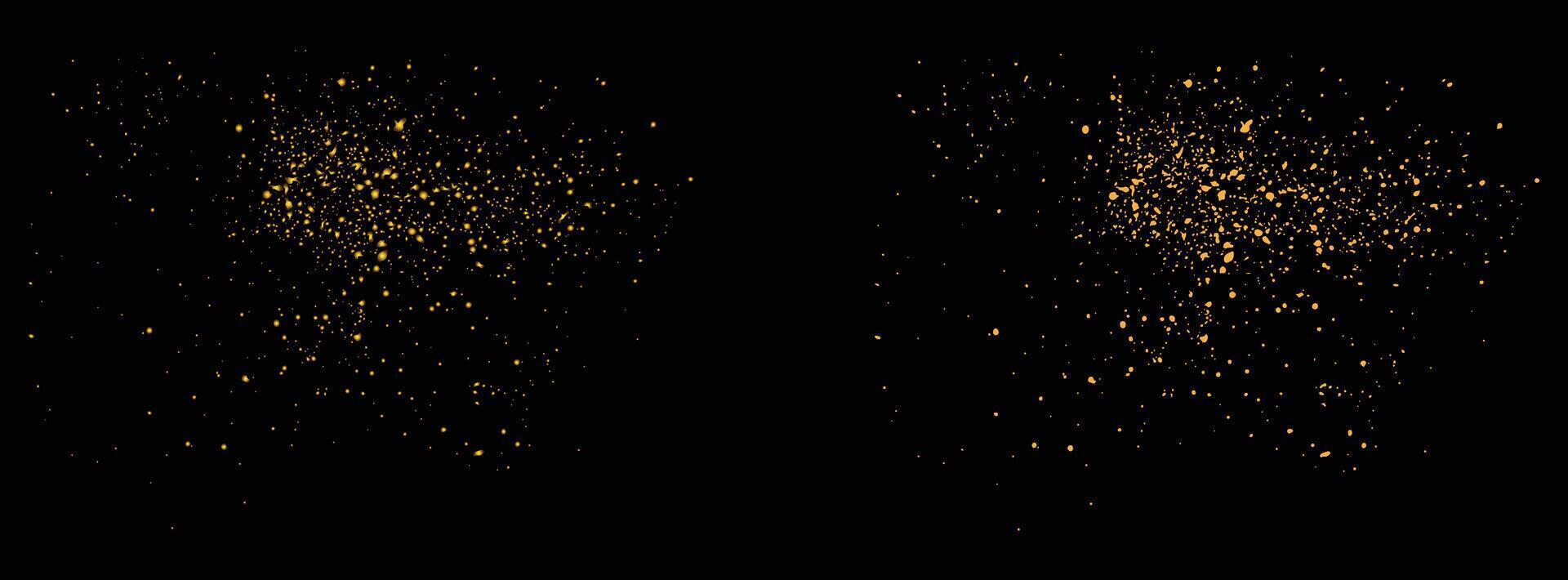 Golden color dot glowing effect gold glitter texture vector