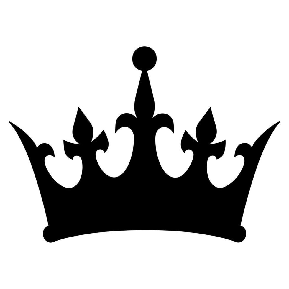 Silhouette Elegant Crown Shape Icon Symbol Illustration vector