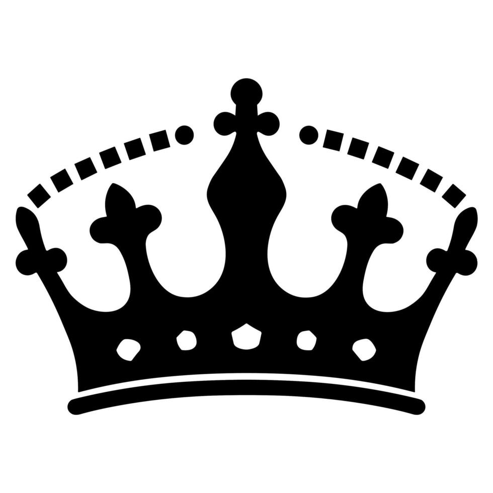 Outline Royal Crown Symbol Icon Design Element vector