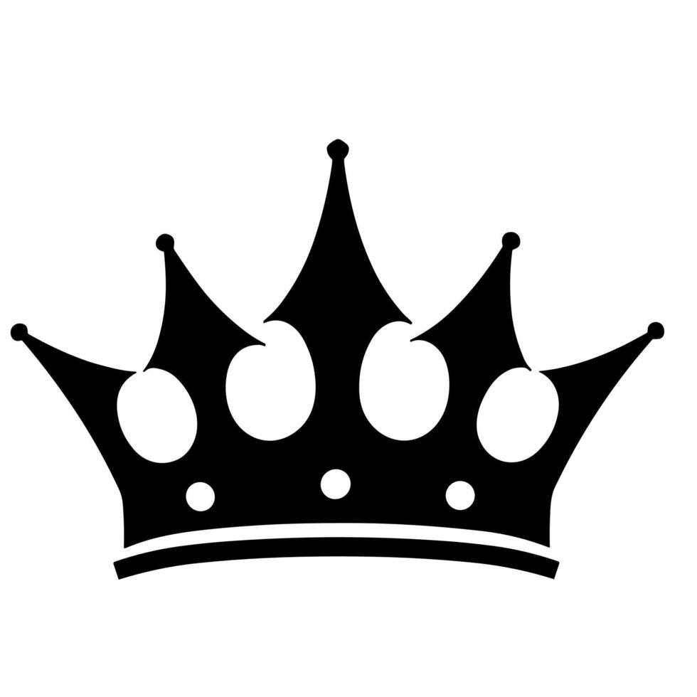 Silhouette Royal Crown Symbol Icon Illustration Design vector