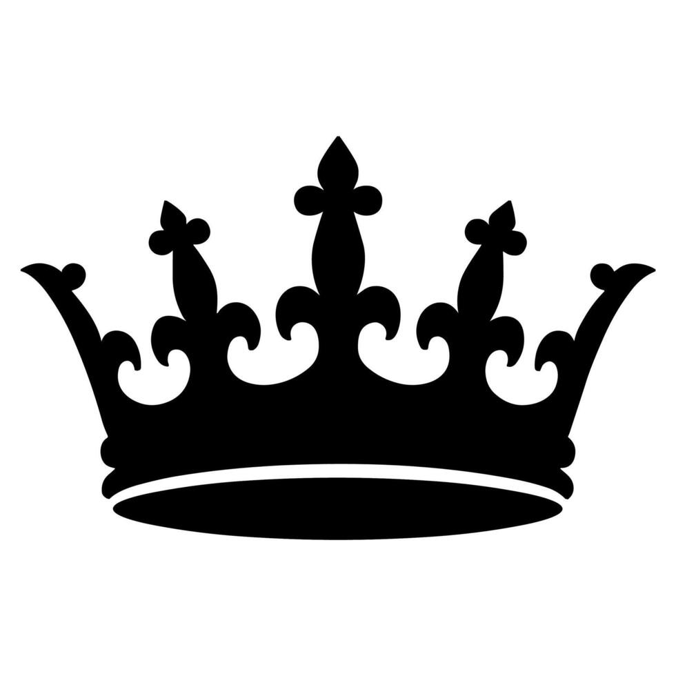 Silhouetted Royal Crown Emblem Design Element Icon vector