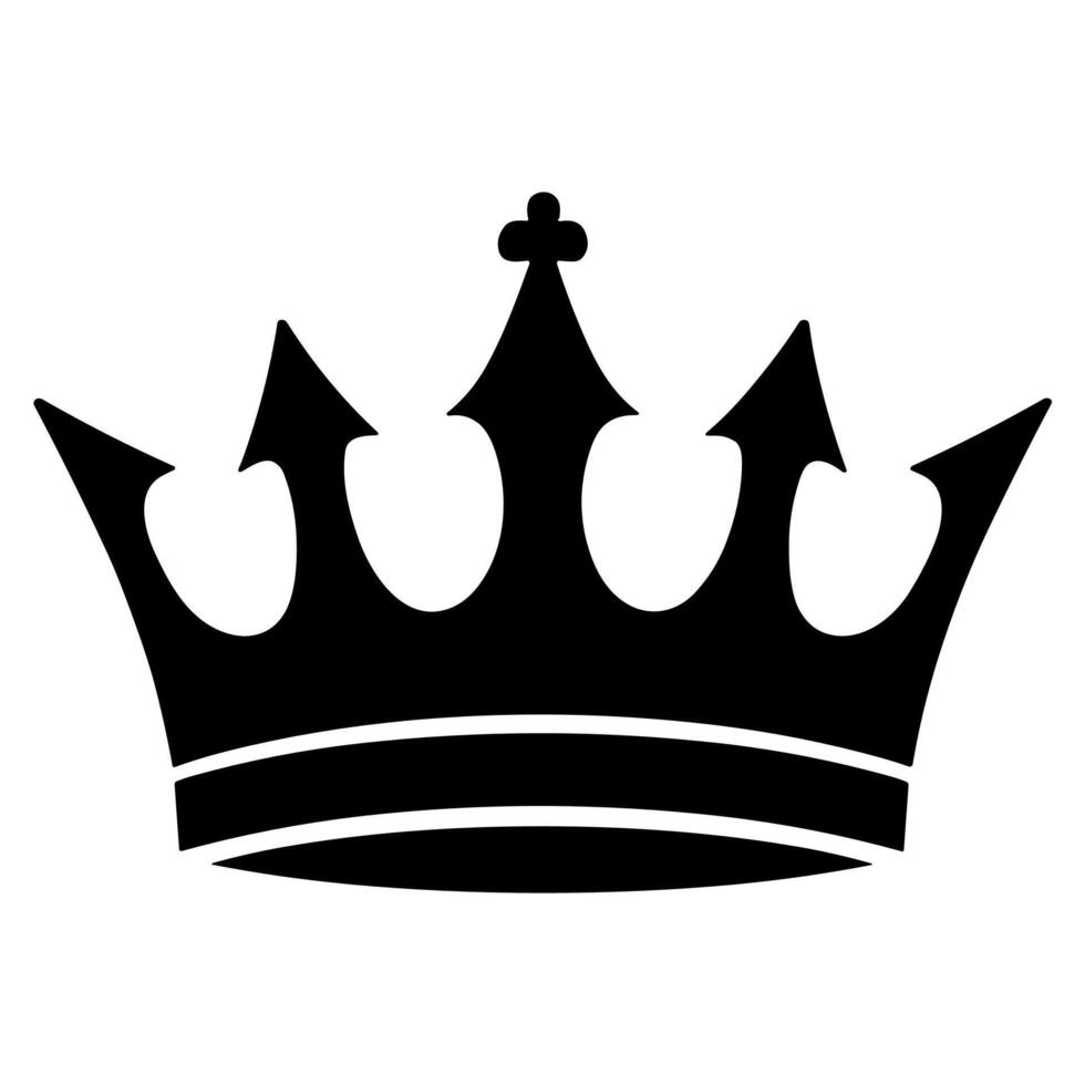 Silhouetted Crown Royal Symbol Icon Design Element vector