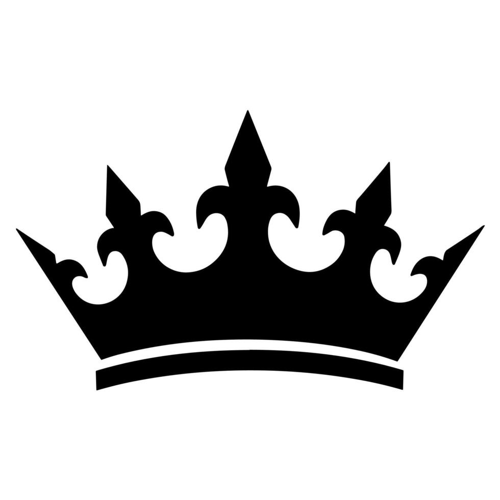 Silhouette Royal Crown Emblem Symbol Icon Design vector