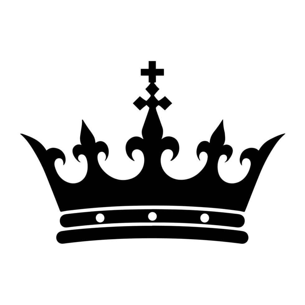 Silhouette Royal Crown Symbol Icon Emblem Design vector