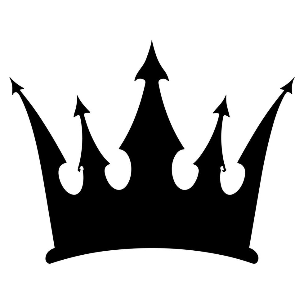 Silhouette Royal Crown Emblem Symbol Icon vector