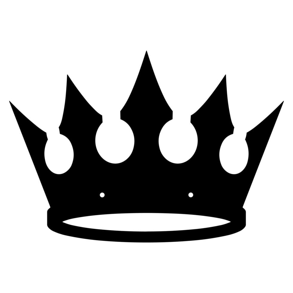 Silhouette Royal Crown Simple Design Emblem Icon vector