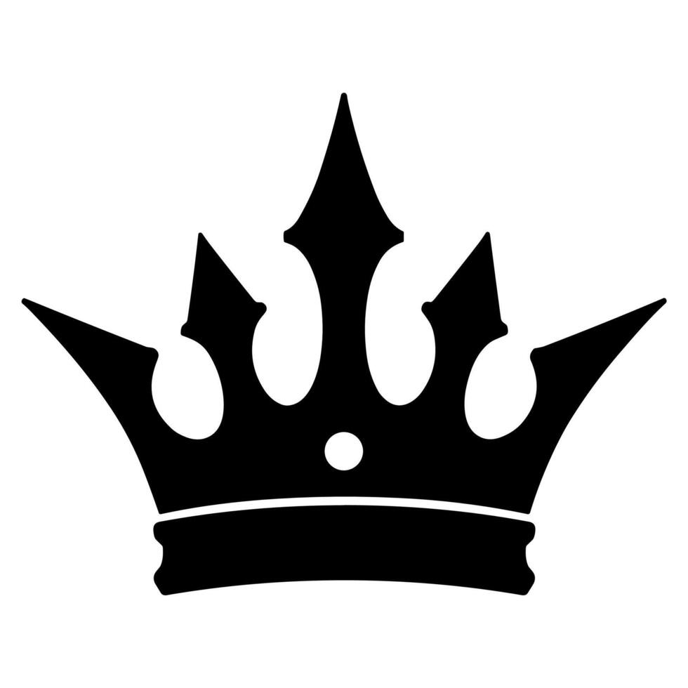 Simple Black Crown Emblem Royalty Symbol Illustration vector