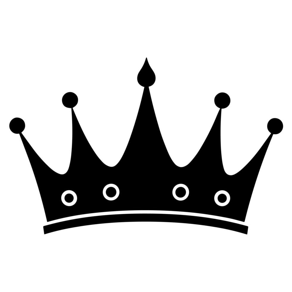 Silhouette Regal Crown Symbol Icon Illustration Design vector
