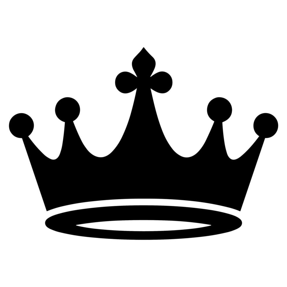 Silhouette Crown Royal Emblem Icon Symbol Design vector