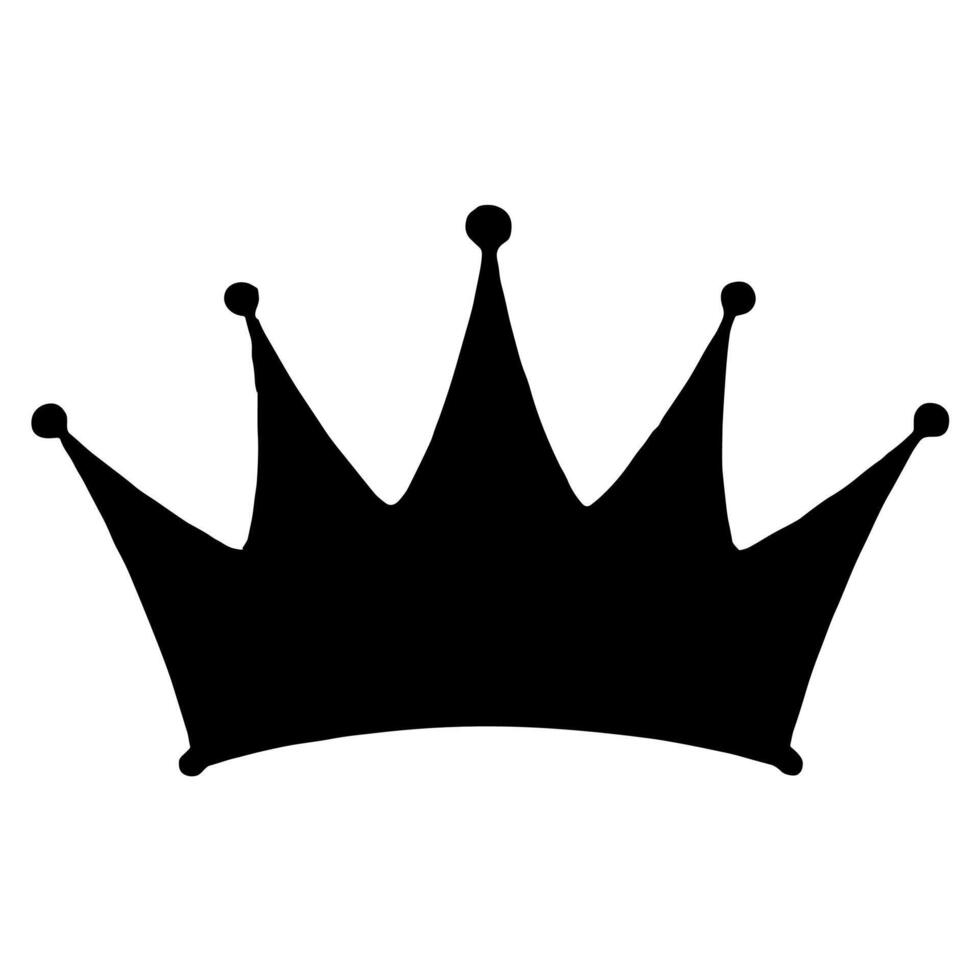 Silhouette Crown Icon for Royalty and Leadership vector