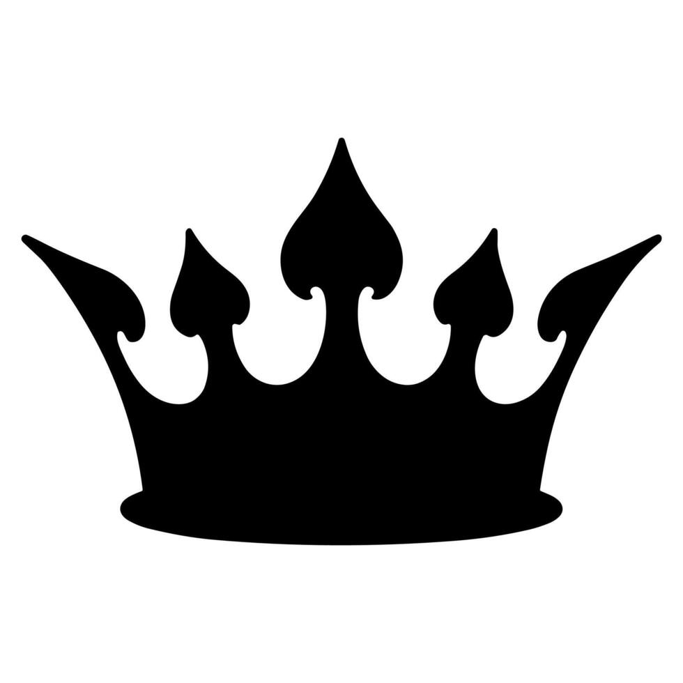 Simple Black Crown Silhouette Design Symbol Icon Element for Royalty vector
