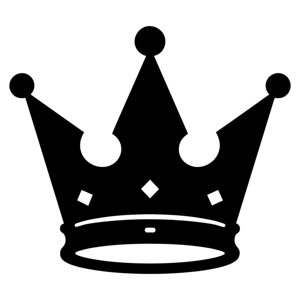 Silhouette Crown Icon Emblem Symbol Shape Illustration Royalty Luxury Design vector