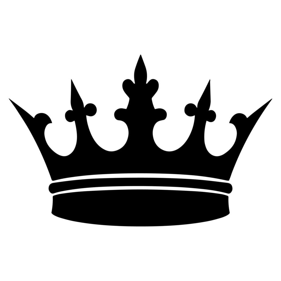 Silhouette Royal Crown Symbol Design Element Icon Illustration vector