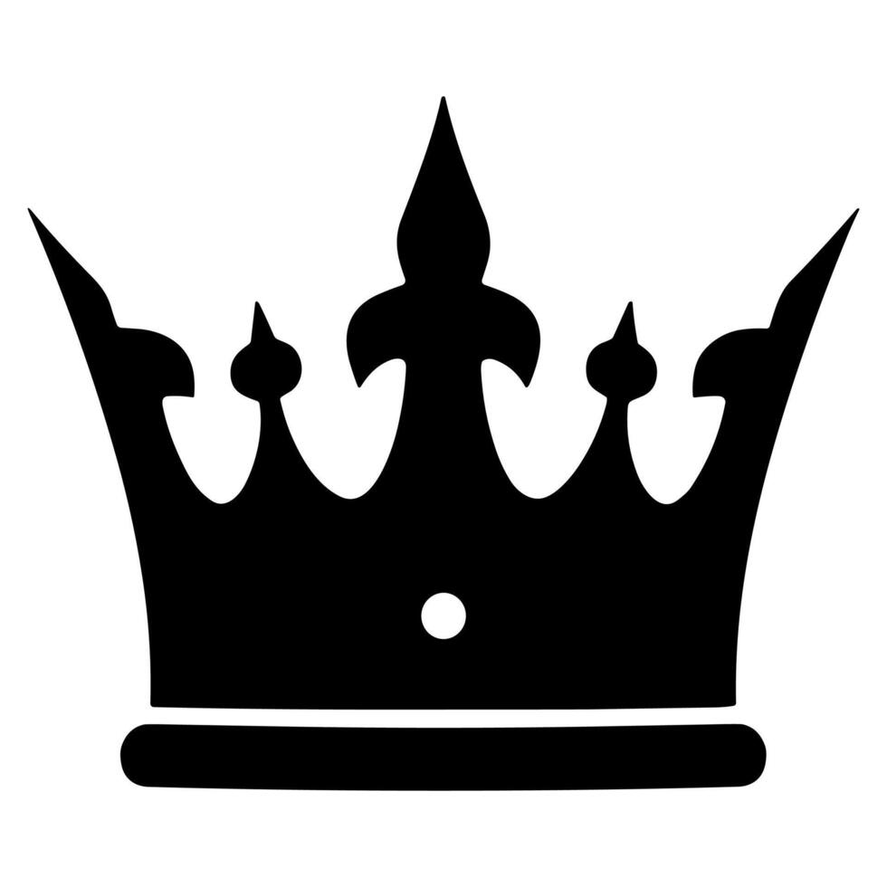 Simple Silhouette Crown Icon Symbol Design for Royalty and Kingdom Illustration vector