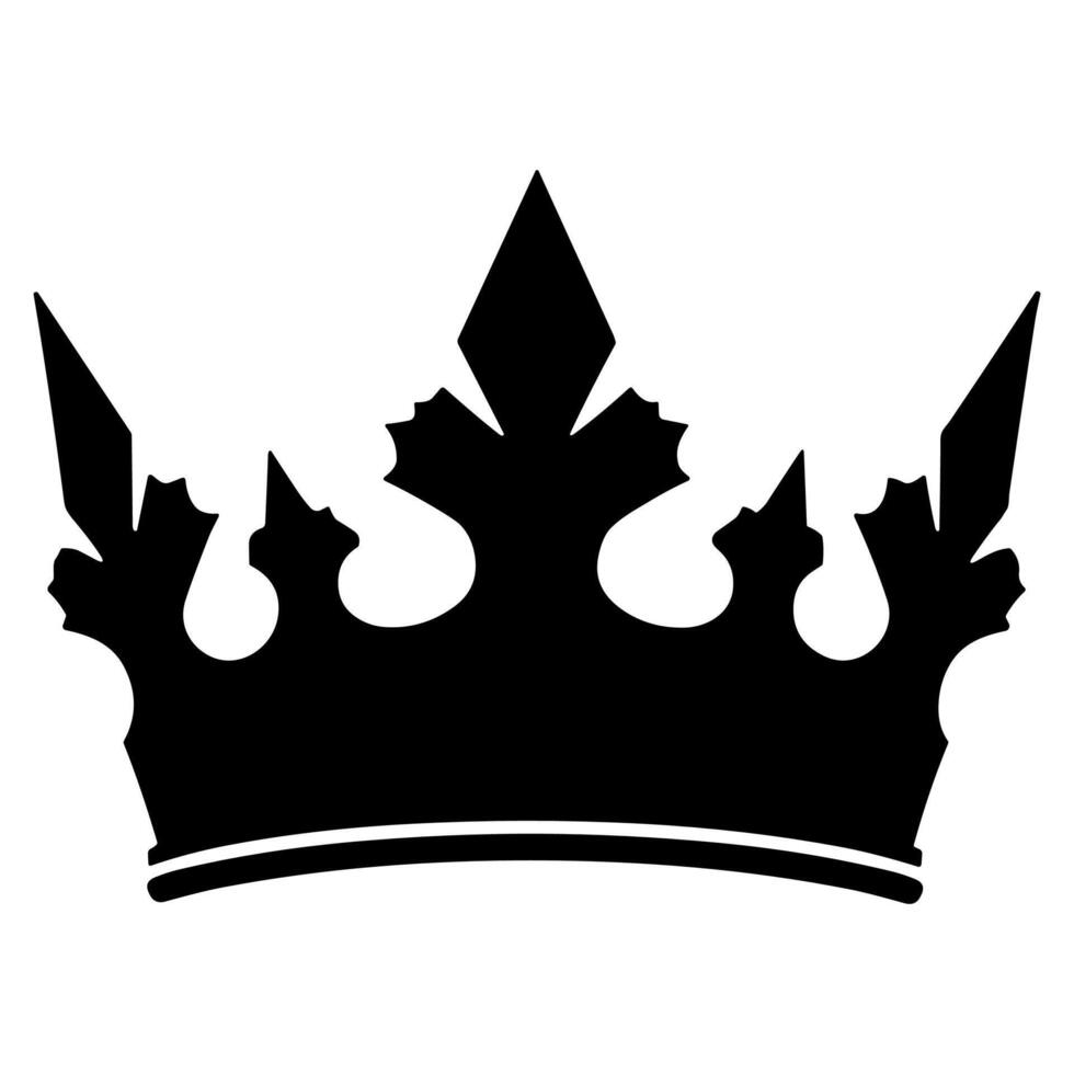 Silhouette Black Crown Emblem Design Royalty Symbol Icon for Design Template vector