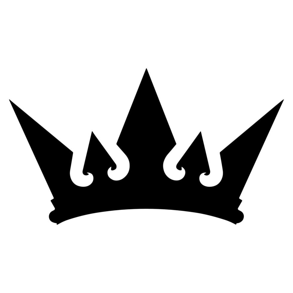 Simple Silhouette Crown Royal Symbol Icon Design for Royalty and Leadership vector