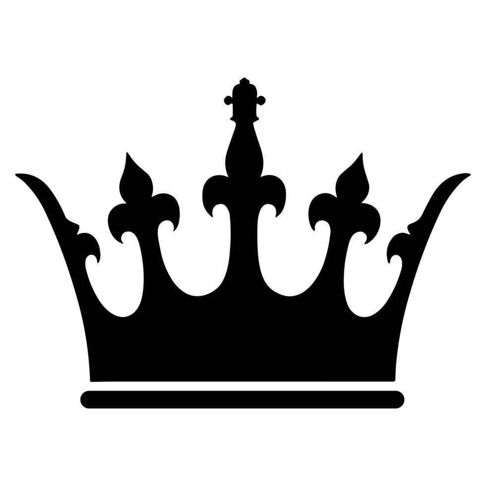 Silhouette Royal Crown Emblem Design Symbol of Royalty and Power vector