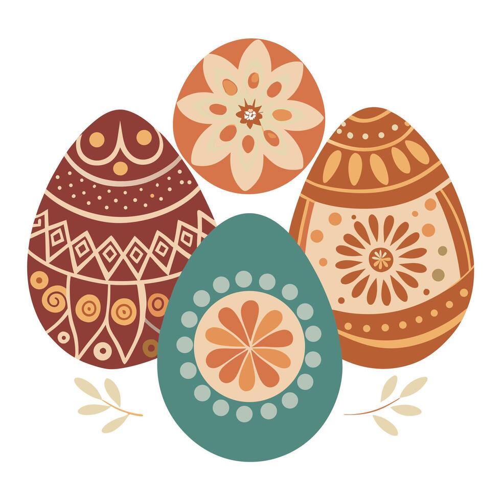 easter eggs illustration. vector