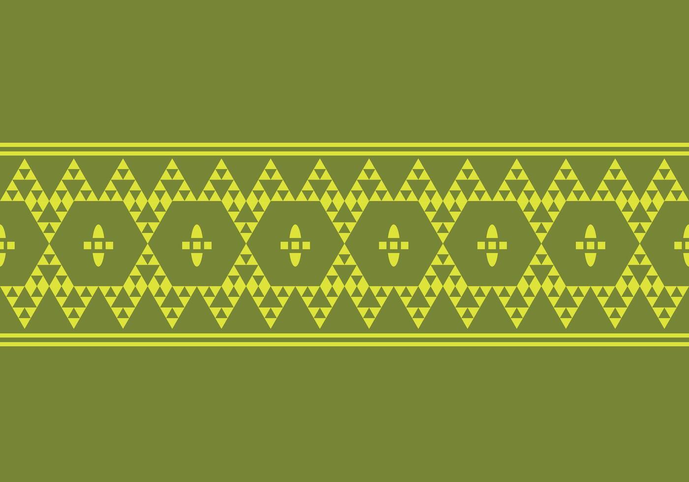 Seamless Border with Traditional Floral Elements Inspired by Southeast Asian Textile Art, Perfect for Modern Creative Projects. vector