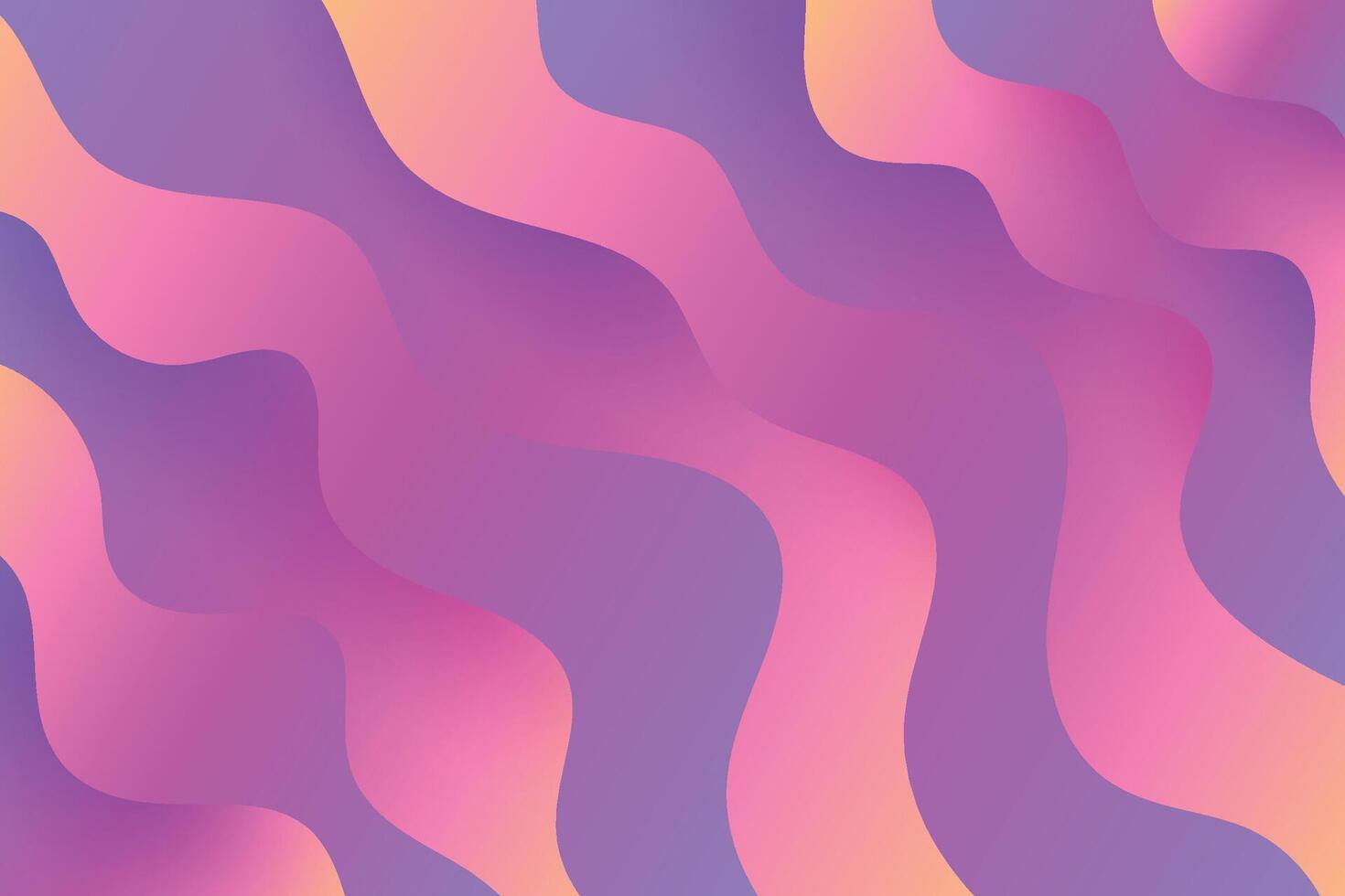 Creative abstract art with wavy shapes and soft gradient colors blending into a smooth purple background vector