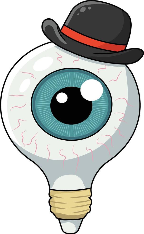 Eyeball Lightbulb Character vector