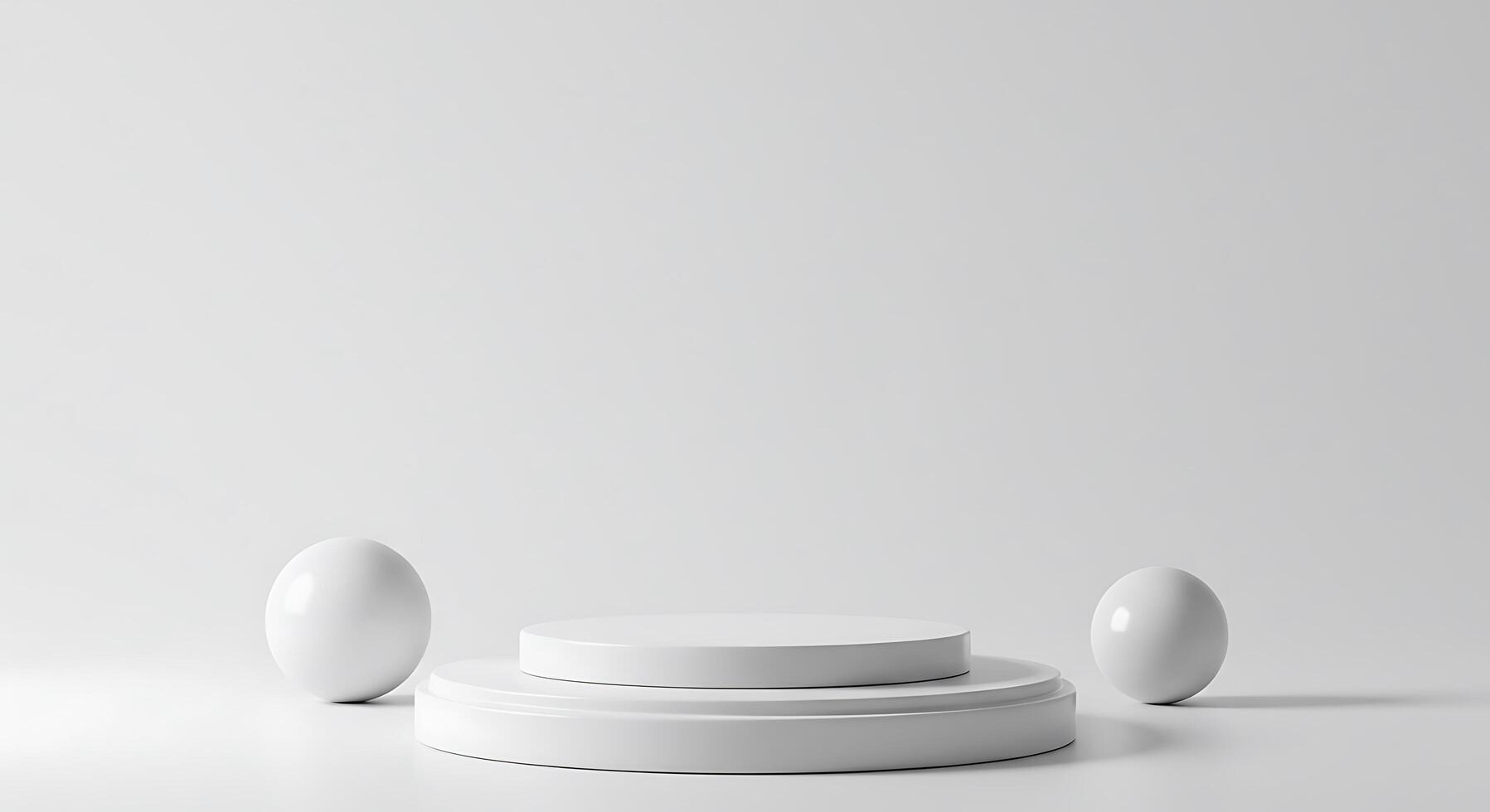 White podium with two eggs on top of it photo