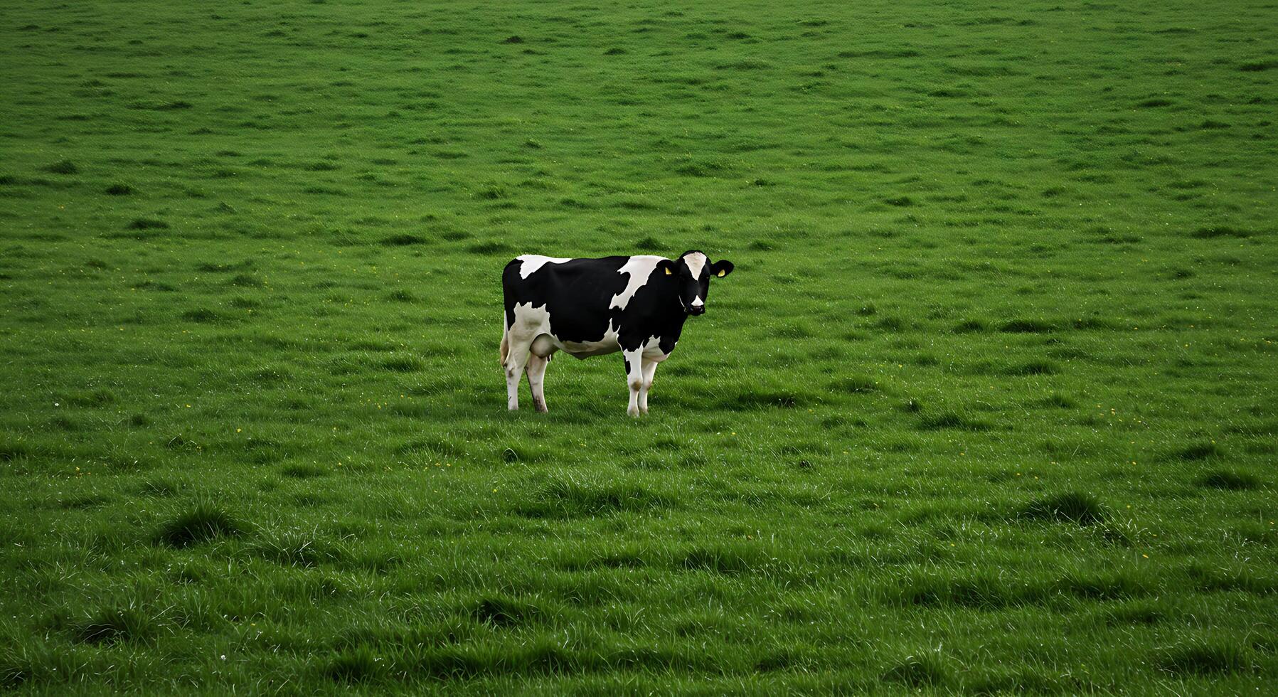 A cow standing in a field photo