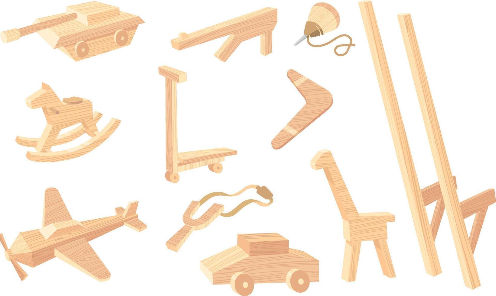 Wooden Toys, Vintage Things vector