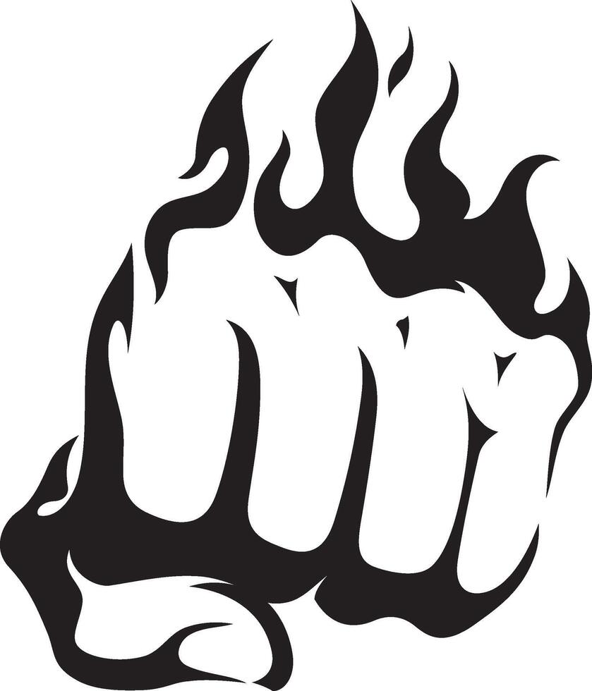 Flaming Fist Design vector