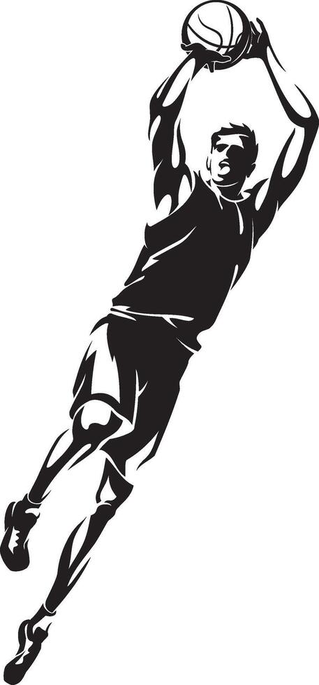 Fade Away Jump Shot Basketball Game vector