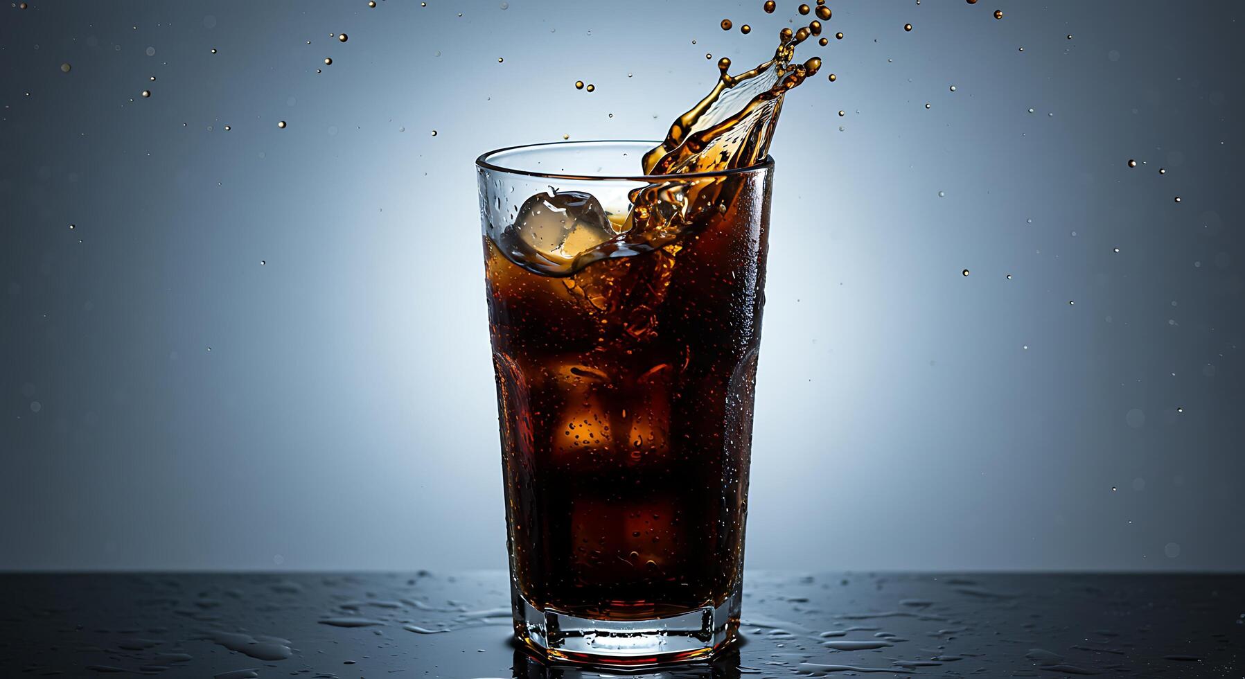 A glass of cola photo